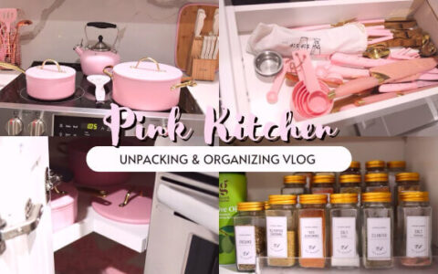 Pink Kitchen Organization Turn